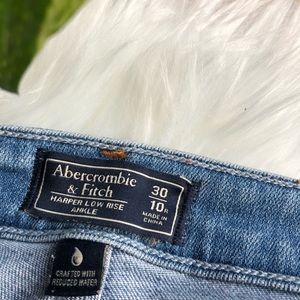 Abercrombie Embroidered Cropped Jeans